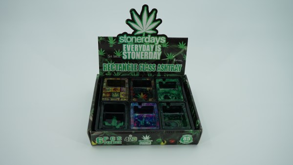 RECTANGLE GLASS ASHTRAY